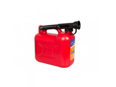 Канистра 5 л. для топлива пластиковая с заливным устройством OBERKRAFT