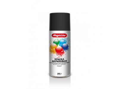 Краска черная матовая (265г) RAL 9004, 010 MagicLine