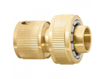 Соединитель латунный быстросъемный для шланга 3/4"// PALISAD