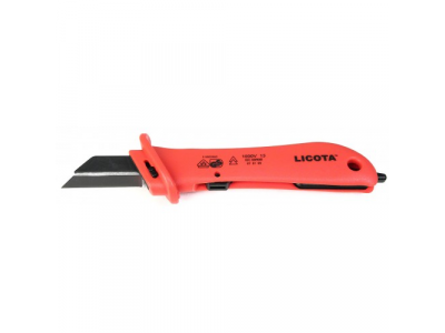 Нож электрика для снятия изоляции VDE 1000В, с откидной защитой