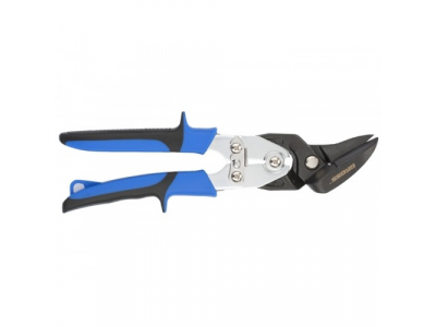 Ножницы по металлу"PIRANHA",усиленные,255 мм,прямой и правый рез,сталь-СrMo,двухкомп.рукоятки//GROSS