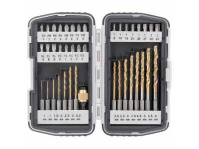 Набор бит и свёрл,магнитный адаптер,CrV, в пласт. боксе,40шт.//MATRIX