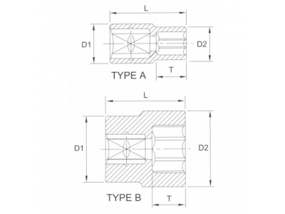 Головка торцевая 6гр. 1/2" 27мм