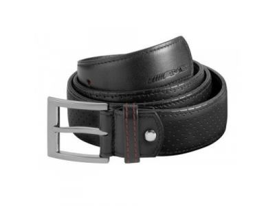 Мужской кожаный ремень Mercedes-Benz Belt, AMG, Black, Leather/Stainless Steel, артикул B66954551