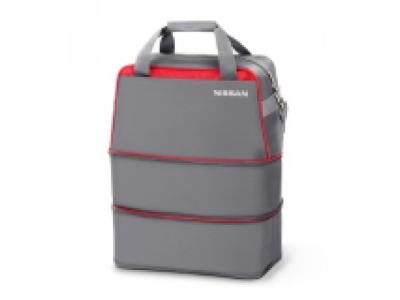 Сумка дорожная раскладывающаяся Nissan Travel Bag, Grey-Red, артикул 999C161BXX