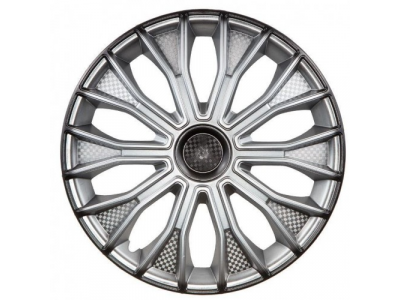 Колпаки колесные 16 дюймов Волтек +, серебристо-черный, карбон