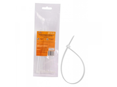 Стяжки (хомуты) кабельные 3,6*150 мм, пластиковые, белые, 10 шт. AIRLINE
